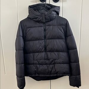 Garage Black Puffer Jacket with Hood